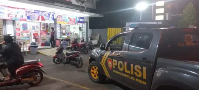 Cegah Kriminalitas Dimalam Hari, Sat Samapta Polresta Deli Serdang Melaksanakan Patroli Blue Light