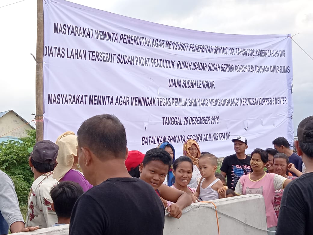 Forum Masyarakat Kawat Tanjung Mulia Gelar Aksi Damai,Lahan Belum Diganti Rugi
