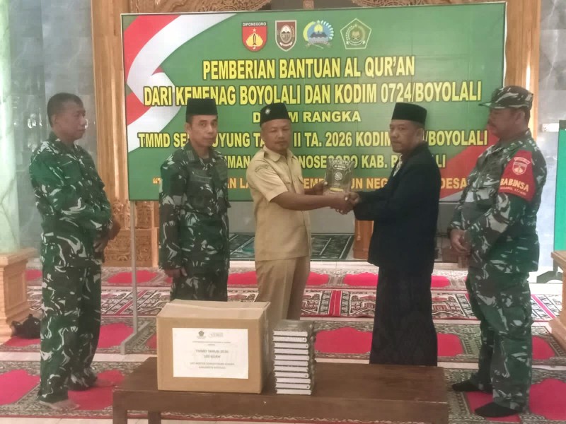 Sinergi TNI dan Kemenag Boyolali, Al-Qur’an Mengalir untuk Warga Ngrembes dalam TMMD Sengkuyung 2026