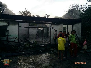 Ditinggal Pemik, Satu unit Rumah Dilalap Sijago Merah di Martubung