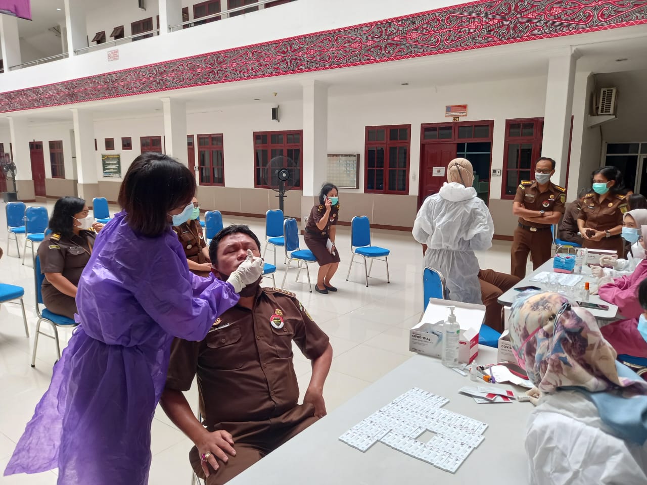 Antisipasi Penyebaran Virus, Kejati Sumut Kembali Lakukan Swab Antigen Covid-19
