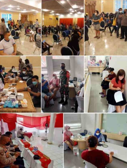 Kapolresta Deli Serdang Tinjau Vaksinasi Di Kecamatan Lubuk Pakam Dan Kecamatan Tanjung Morawa