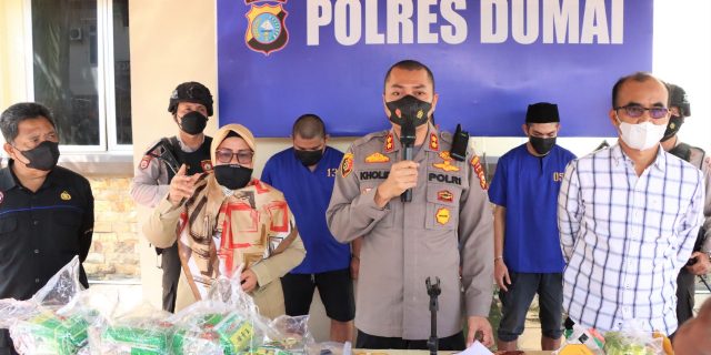 Polres Dumai Berhasil Gagalkan Peredaran Jenis Sabu Amankan 41 Kg Beserta Pelaku