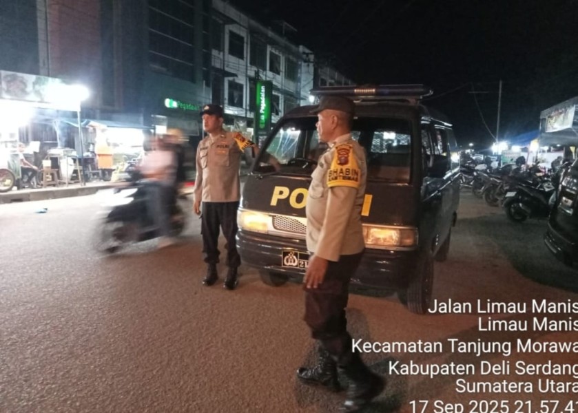 Jaga Kondusifitas Di Wilkumnya, Polresta Deli Serdang Jajaran  Laksanakan Patroli Mobile dan Sambangi Warga
