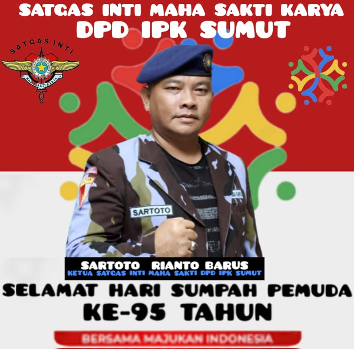 Peringati Sumpah Pemuda Ke - 95 Tahun, Sartoto Rianto Barus Ajak Pemuda  Bersatu Membangun Sumatera 