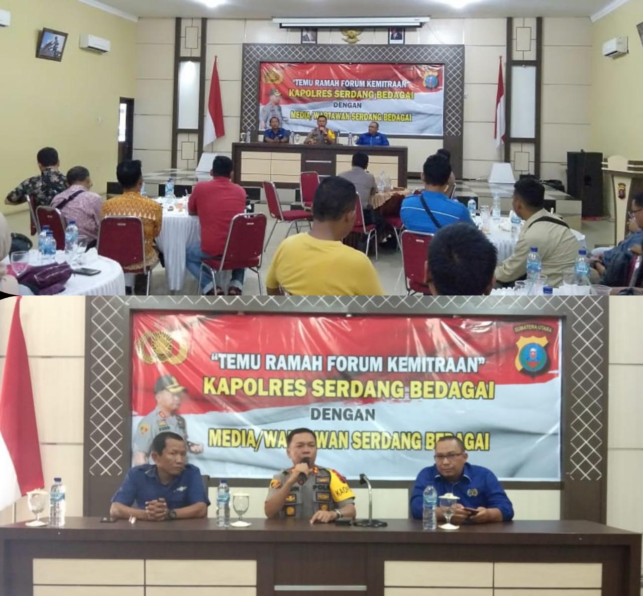Kapolres AKBP Robin Simatupang ,Gelar Temu Ramah Wartawan Sergai