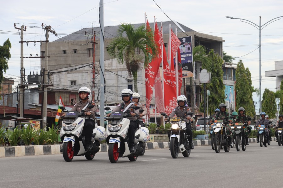 Polres Laksanakan Patroli Skala Besar dalam Rangka Menciptakan Harkamtibmas Kota Dumai
