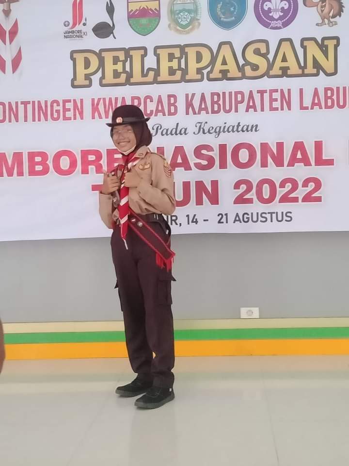 PEBY AULIA Siswi SMPN.Kecamatan Panai Hulu terpilih menjadi peserta Jambore di Cibubur
