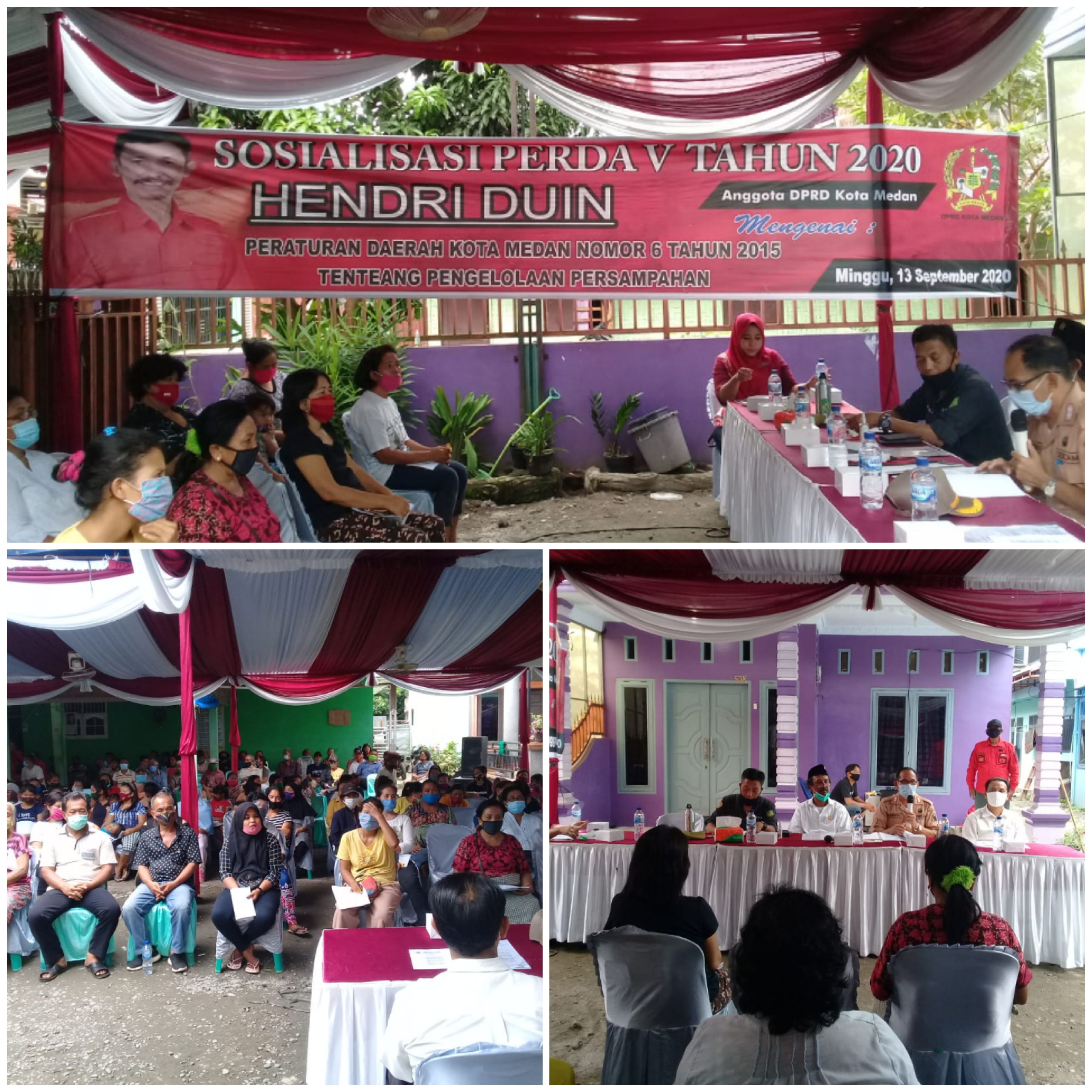 Anggota DPRD Kota Medan Hendri Duin Sosialisasi Perda No.05 Thn 2020