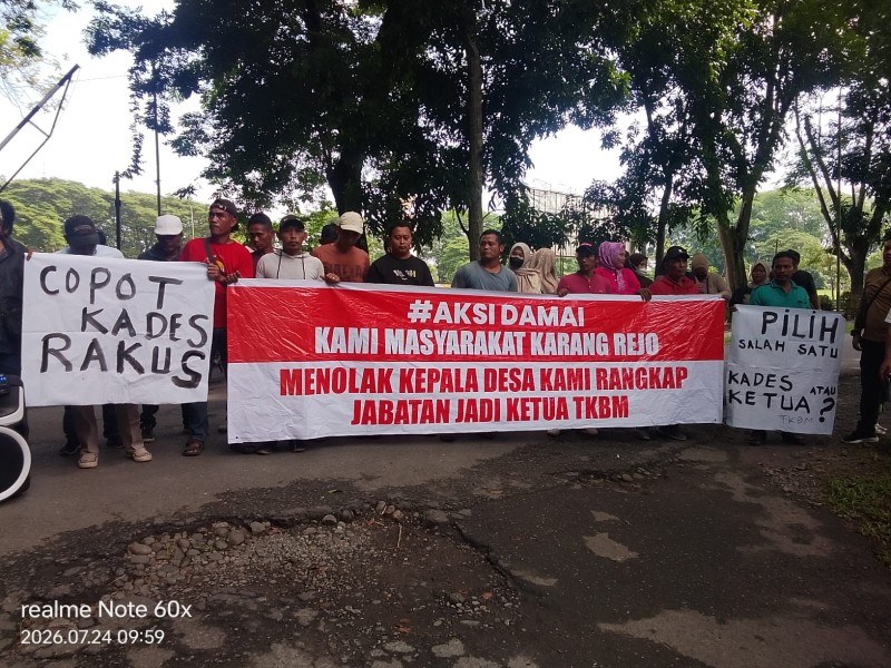Tuntut Janji Penyelesaian Sengketa TKBM, Warga Karang Rejo Gelar Aksi Damai di Kantor Bupati Langkat