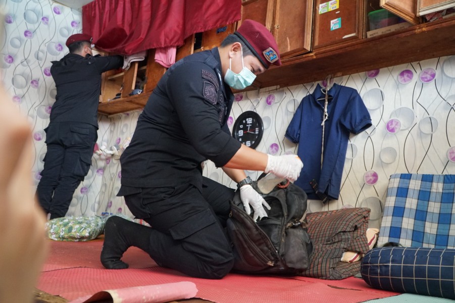 Komitmen Zero Halinar, Rutan Dumai Gelar Razia Kamar Hunian Warga Binaan