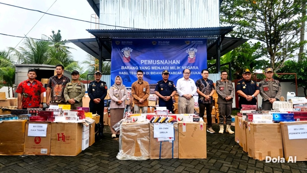 Musnahkan Barang Bukti Kepabeanan dan Cukai, Bea Cukai Sibolga Berhasil Lakukan Penindakan 174 Kali Selama 2025