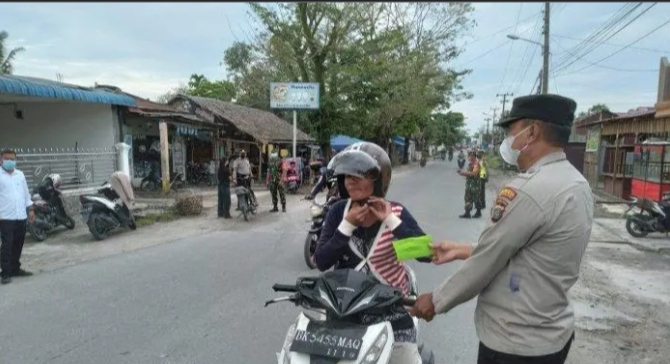 Polsek Galang Rutin Melaksanakan Operasi Yustisi Guna Mencegah Penyebaran Covid-19