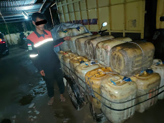 Polsek Bilah Hilir tangkap pelaku penyalahgunaan BBM.jenis Bio Solar.