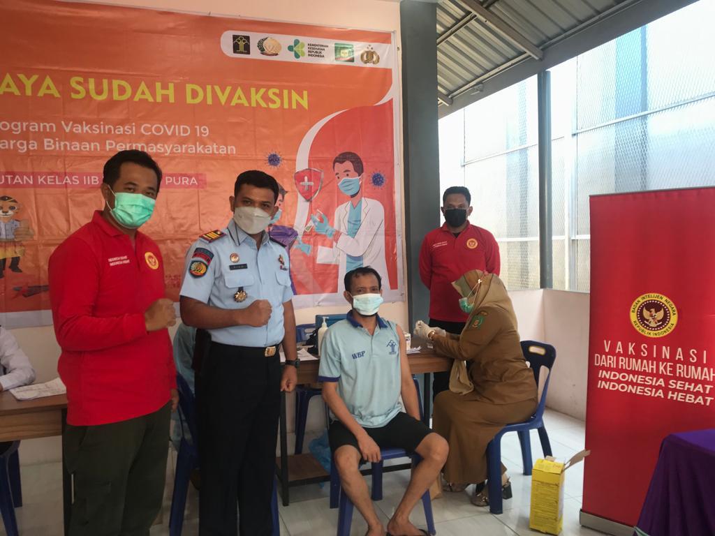 Warga Binaan Rutan Kelas II B Tanjung Pura dan Lapas Narkotika Hinai kembali Divaksin