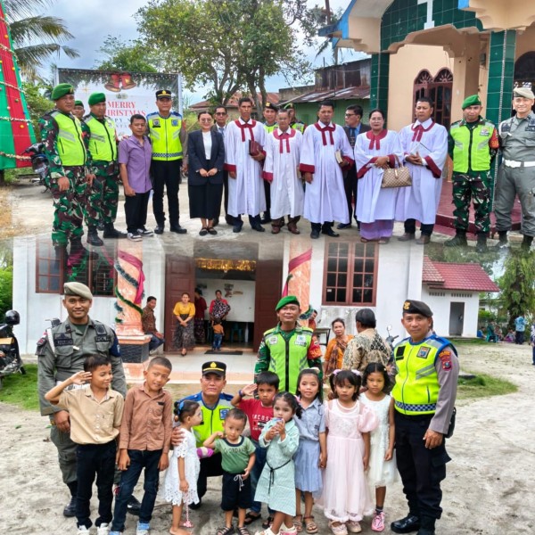 Pengamanan Terpadu TNI–Polri, Natal Aman dan Khidmat di Pantai Cermin