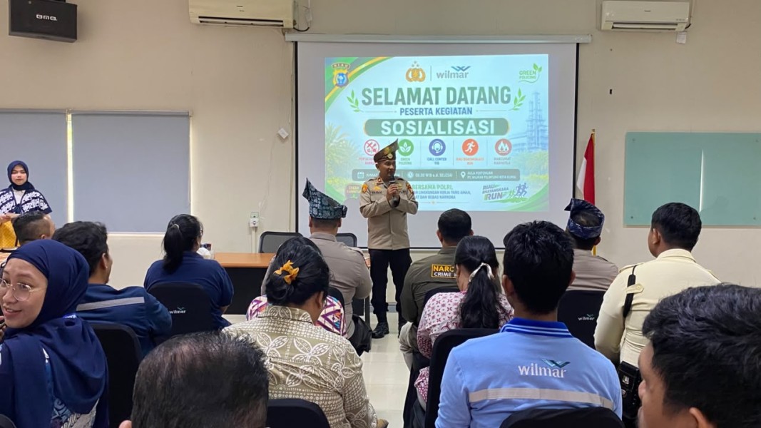 Polres Dumai Sosialisasi Bahaya Narkoba & Green Policing ke Karyawan Wilmar KID