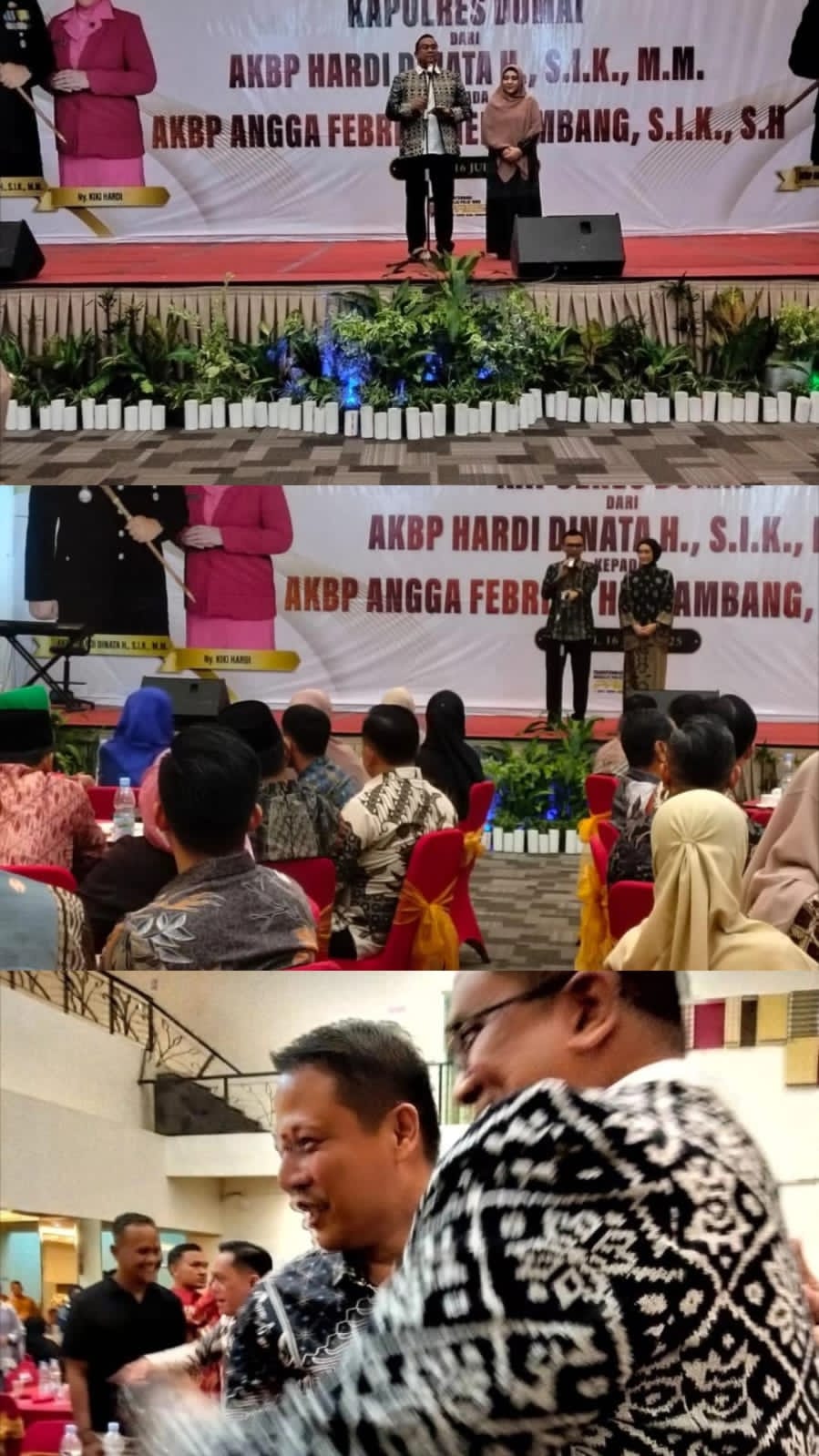 Malam Pisah Sambut Kapolres Dumai Yang Baru Dengan Yang lama Dihadiri Oleh Forkopimda dan Semua Elemen Turun Hadir
