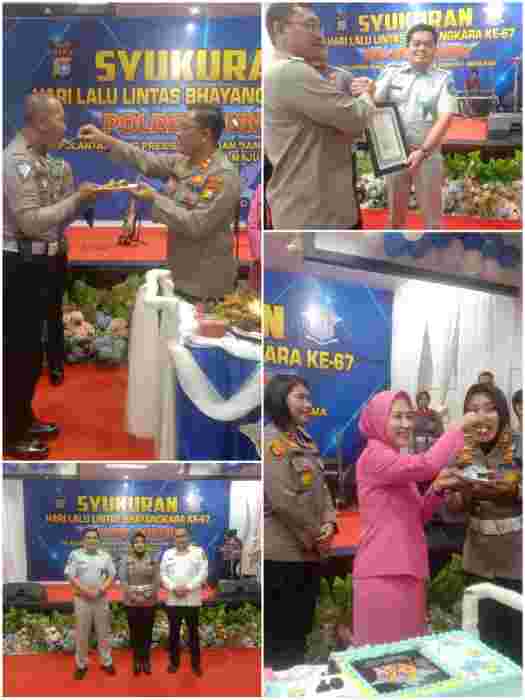 HUT Lalin Bhayangkara Ke-67,  Kapolres Dumai AKBP Nurhadi Ismanto Berikan Penghargaan Pada Personil 