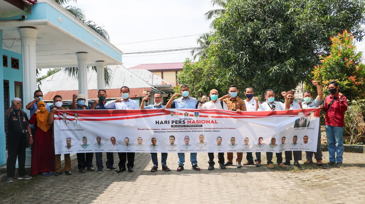 PWI dan Diskominfo Kota Tebing-tinggi  Peringati HPN Ke-75  Secara Virtual Bersama Presiden 