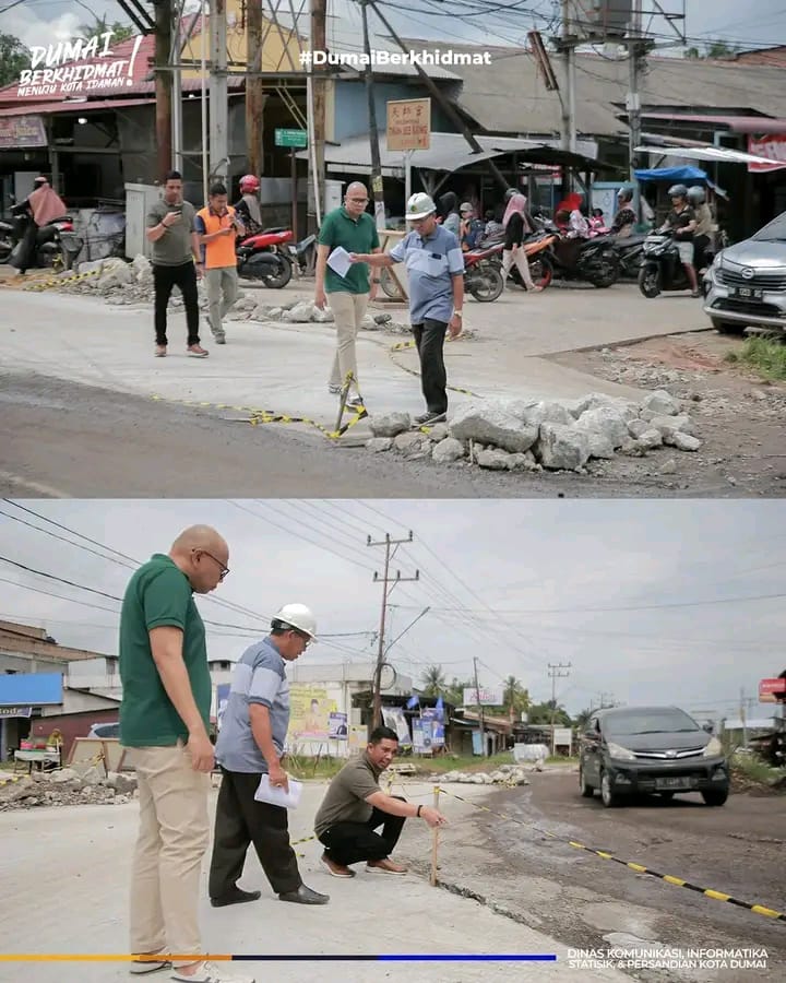 PUPR Kota Dumai Perbaiki Jalan Lintas Purnama Lubuk Gaung