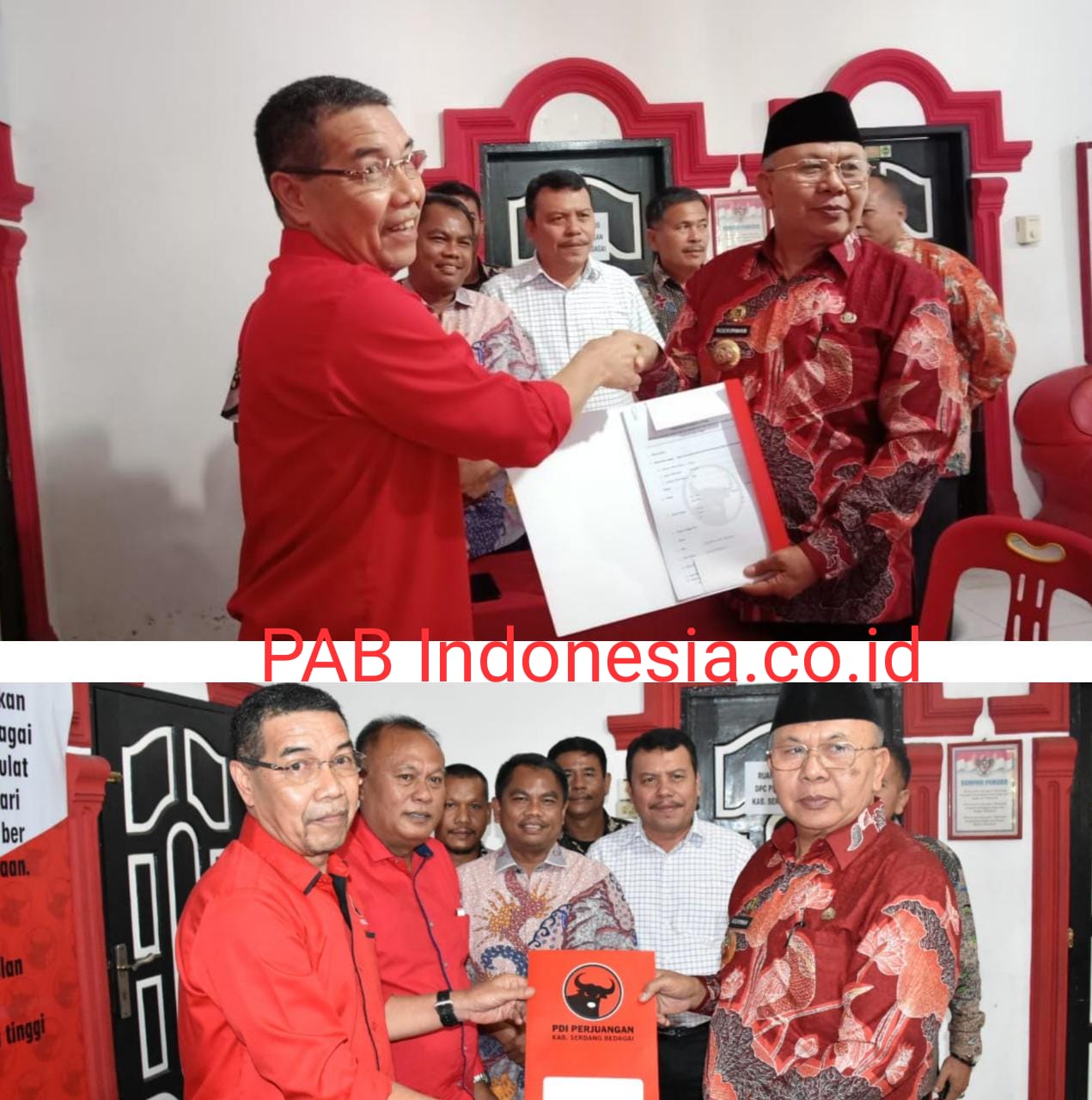 Selain Silaturahmi, H. Soekirman Mendaftar Bacalon Bupati Di Sekretariat DPC PDI Perjuangan Sergai