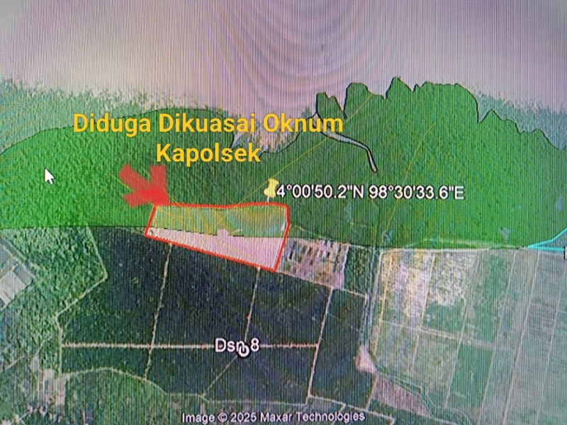 Diduga Kapolsek Tanjung Pura Serobot Lahan Hutan Lindung Kawasan Desa Bubun Langkat