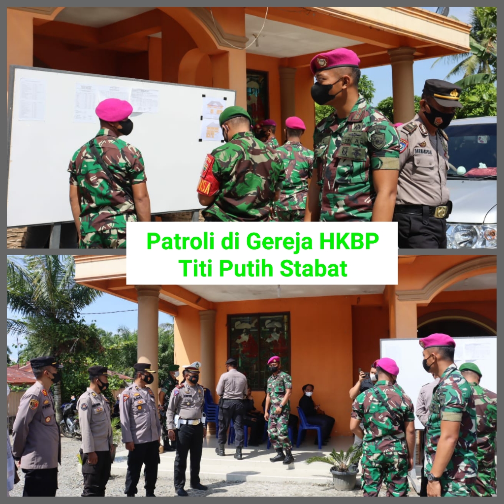 Gelar Apel Gabungan TNI-POLRI, Wakapolres Langkat Beri Himbauan Pelaksanaan Patroli Rumah Ibadah