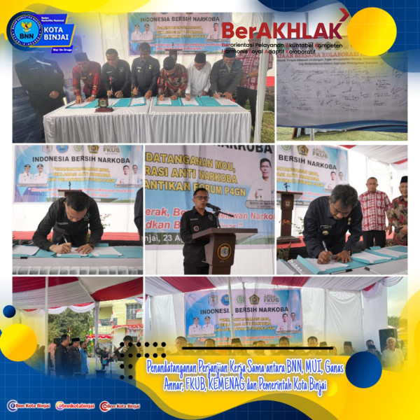 Pemko Binjai Bersama BNN Tandatangani MoU P4GN