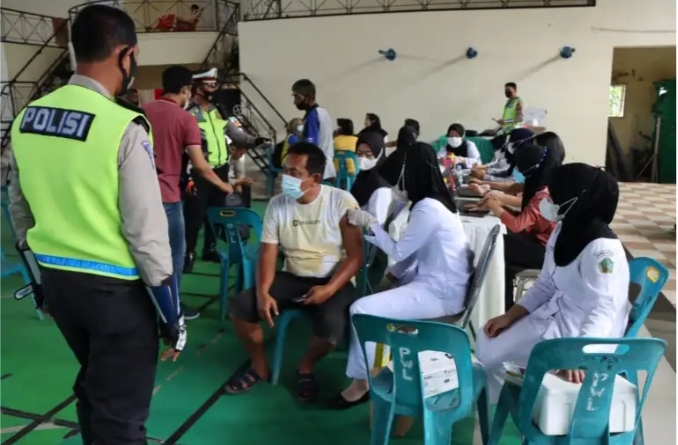 Polresta Deli Serdang Kembali Melaksanakan Vaksinasi Massal Percepatan Vaksinasi