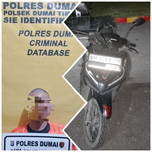 Sinergi Masyarakat Dan Polsek Dumai Timur, Terduga Pelaku Pencurian Sepeda Motor Berhasil Diamankan