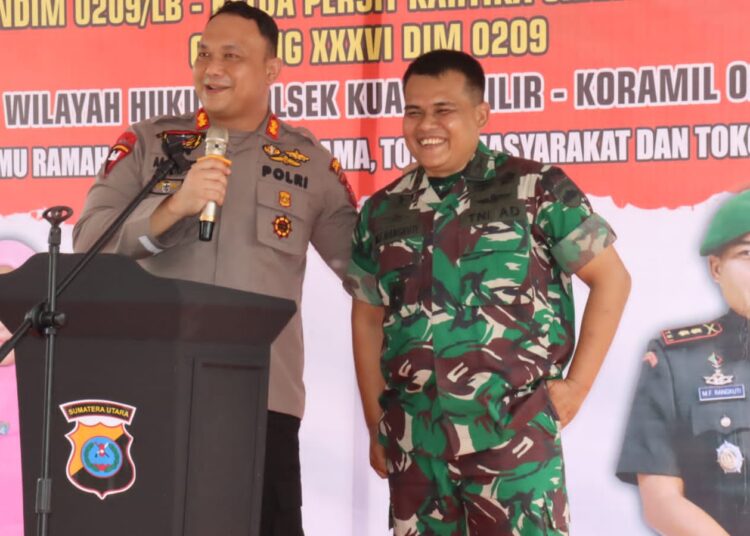 Dandim 0209/LB dan Kapolres Labuhanbatu kunjungan kerja bersama ke Kualuh Ledong.