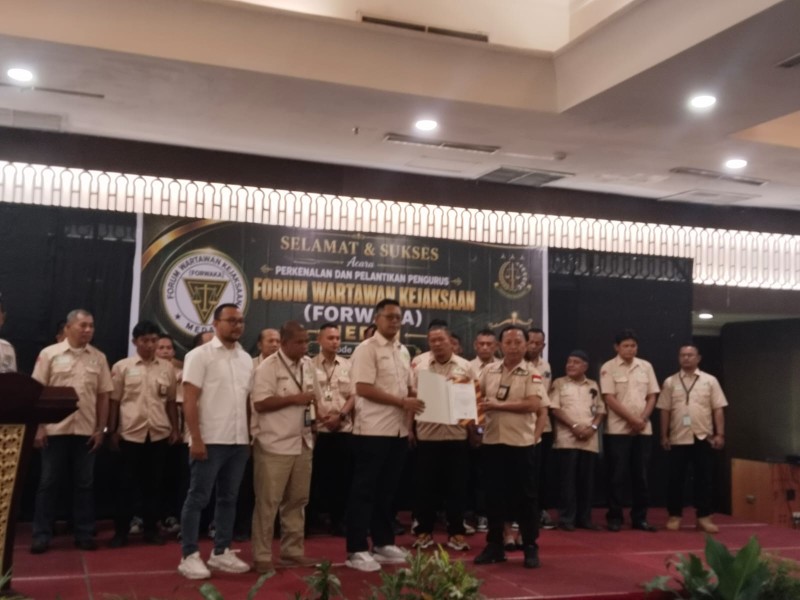 Pengurus FORWAKA Medan Dilantik, Irfandi Berharap Perkuat Sinergi Pers dan Aparat Penegak Hukum