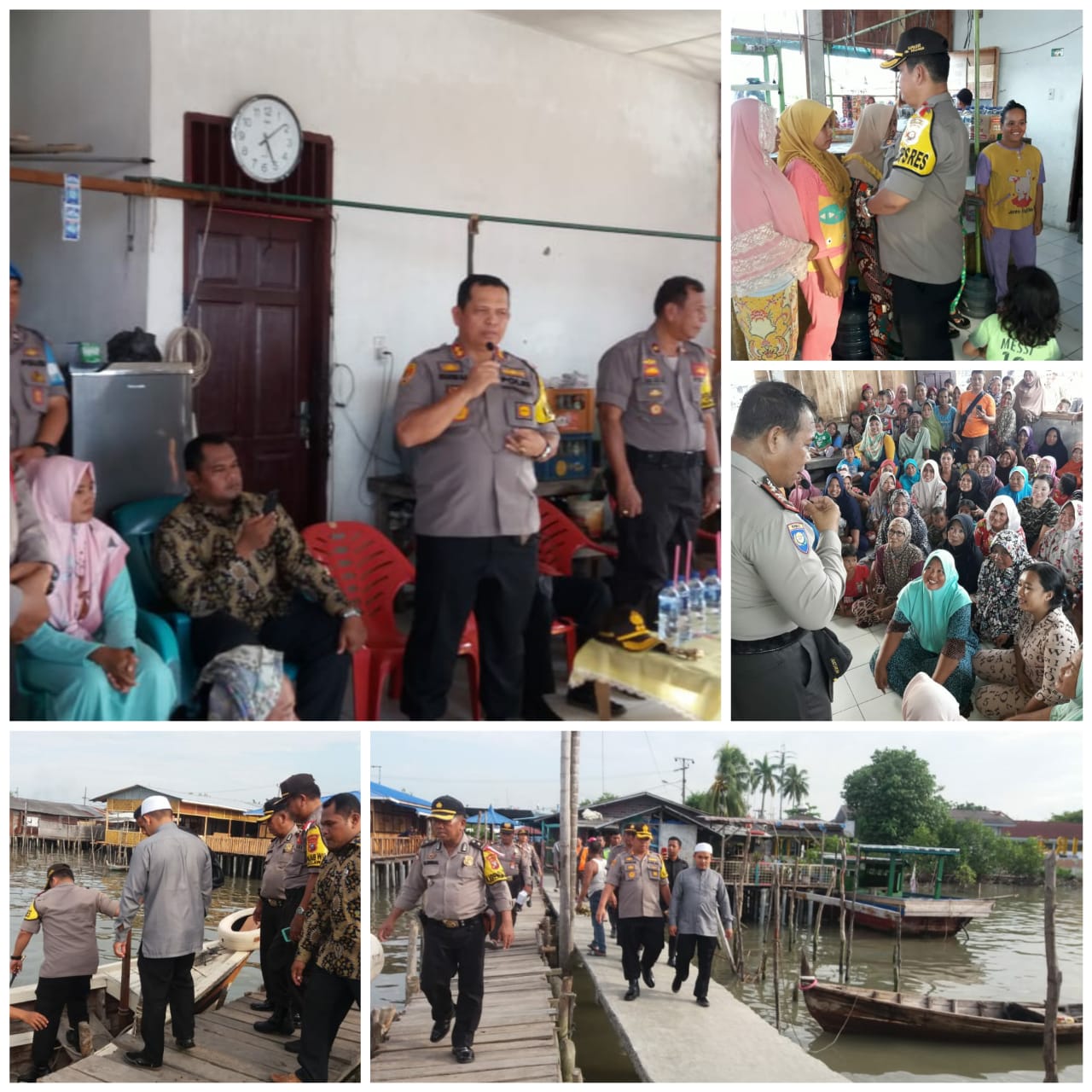 Kapolres Beserta PJU Silaturahmi Beri Pesan Kamtibmas dengan Masyarakat Nelayan Link.12 Belawan