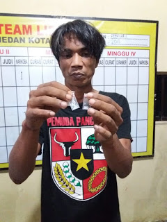 Polsek Medan Kota Tangkap Pengedar shabu Kampung Aur