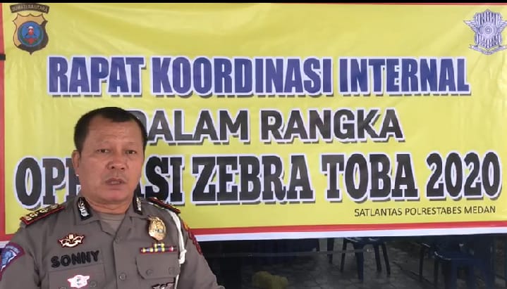 Kasatlantas Polrestabes Medan Beri Himbauan Tentang Operasi Zebra Toba 2020