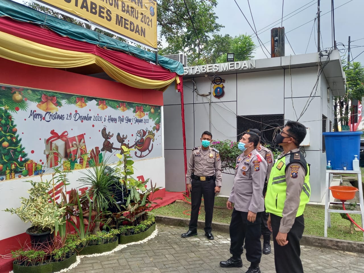 Kapolsek Medan Helvetia Cek Kesiapan Pos Pam X Manhattan Nataru 2020/2021