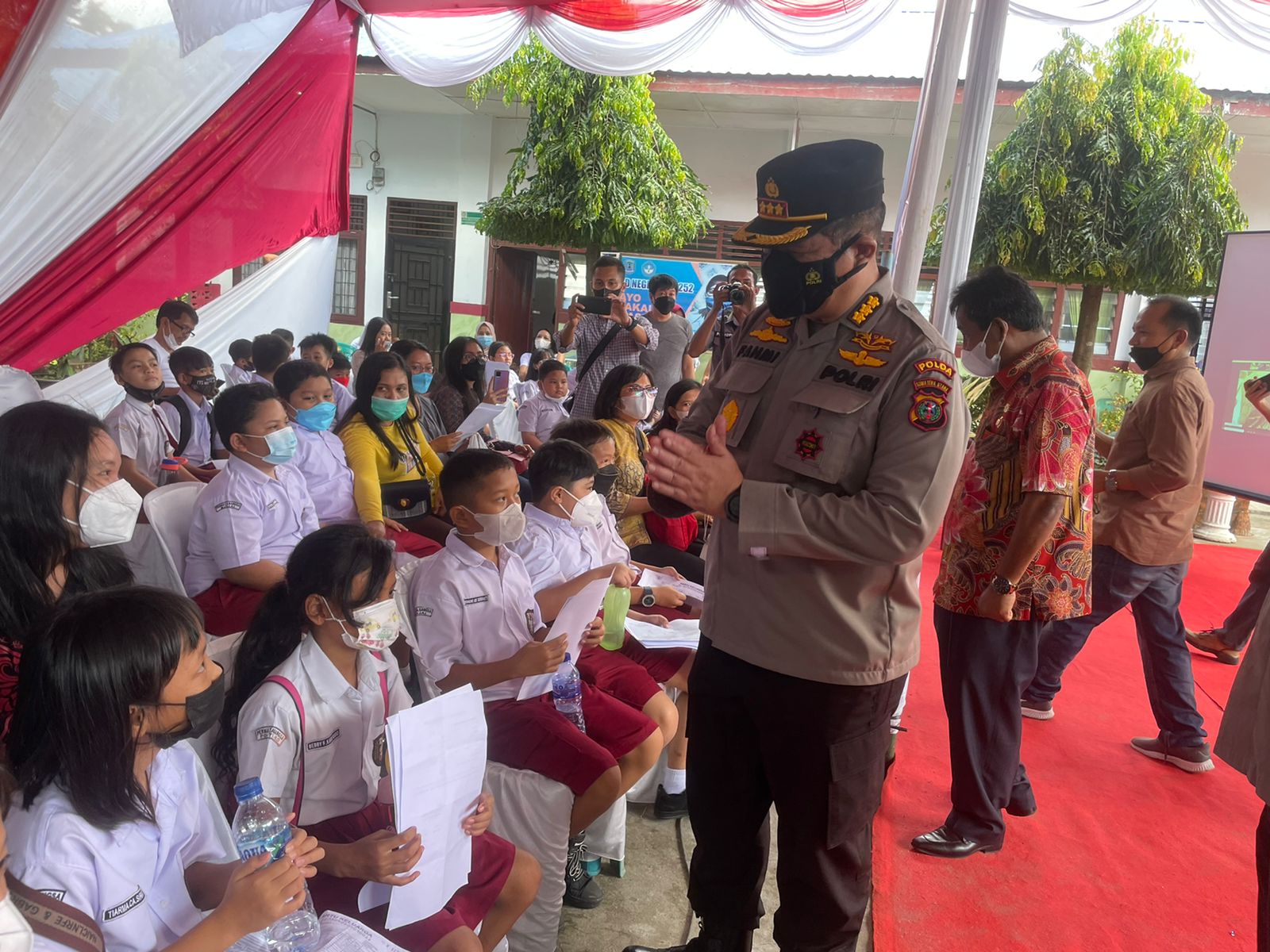 Irwasda Polda Sumut Pantau Vaksinasi Merdeka Anak di Binjai