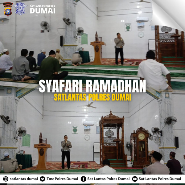 Satlantas Polres Dumai Gelar Safari Ramadhan Sambil Atur Jalan