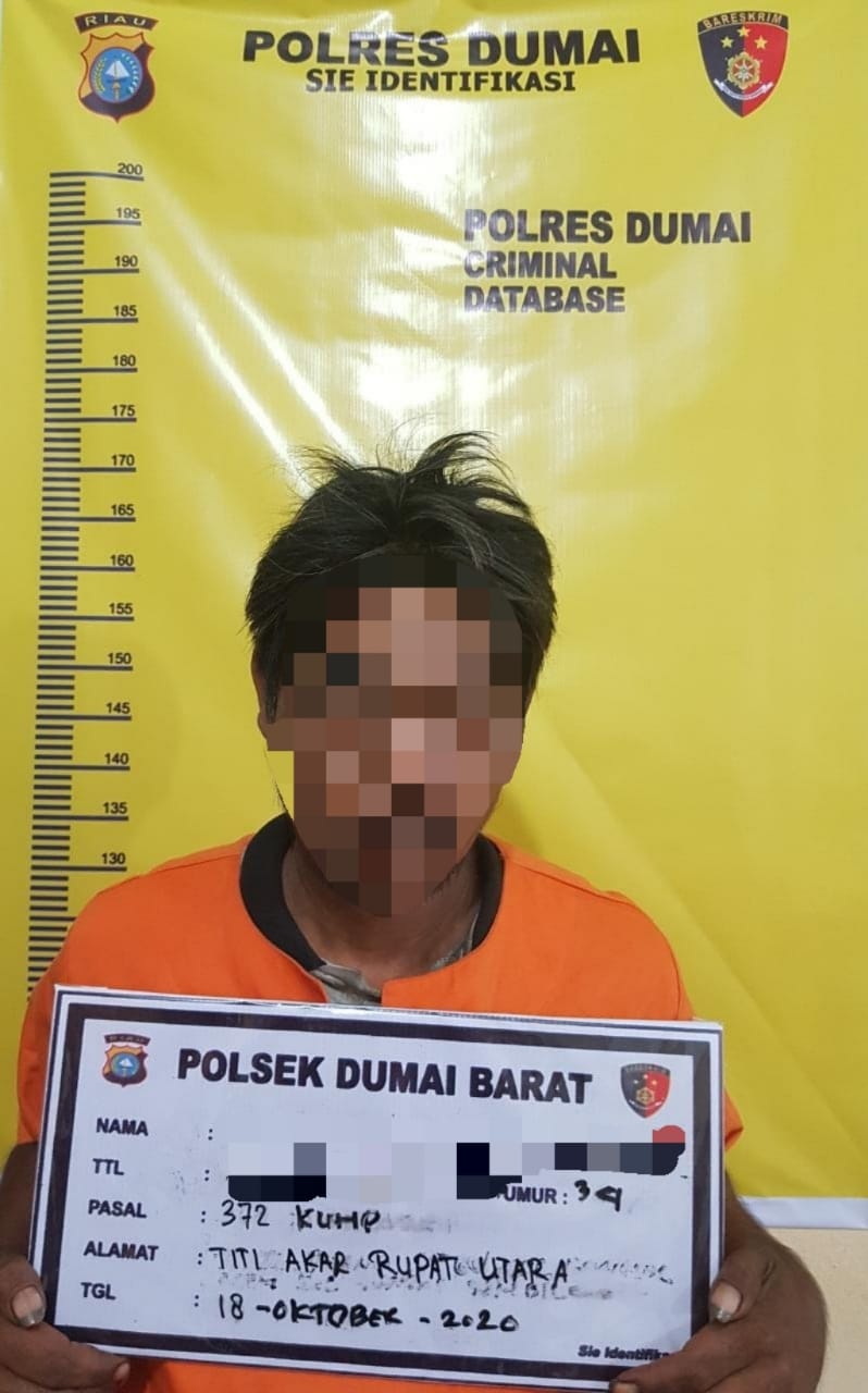 Polsek Dumai Barat Bekuk Pelaku Penggelapan Sepeda Motor