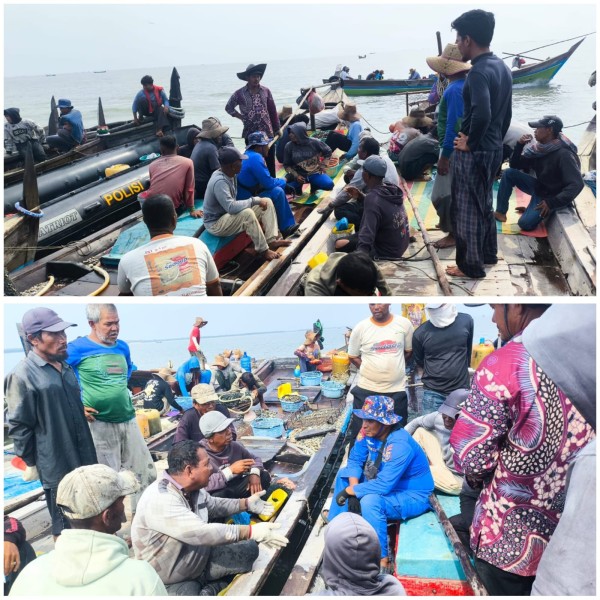 Respons Cepat Polisi Airud, Konflik Nelayan di Laut Batubara Berakhir Damai