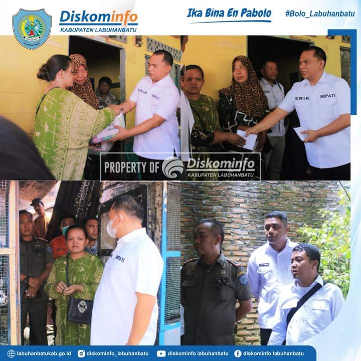 Korban kebakaran di Sirandorung Rantau Utara ditinjau Bupati Labuhanbatu