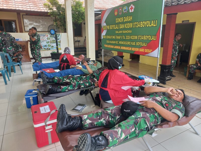 Setetes Darah, Sejuta Harapan: Satgas TMMD Boyolali Gelar Aksi Kemanusiaan di Kauman