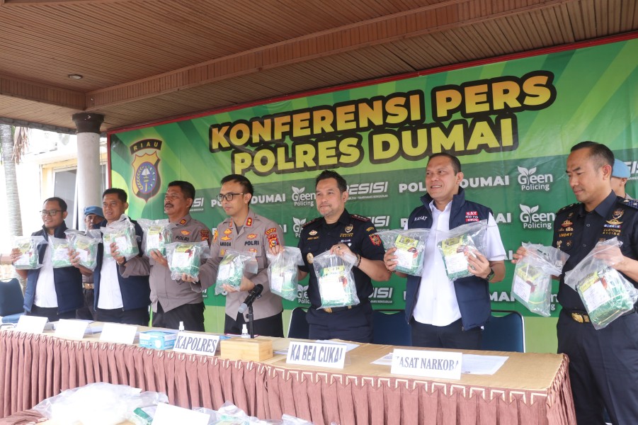 Polres Dumai Rilis Pengungkapan 5 Kilogram Sabu dari Penumpang Kapal Asal Malaysia, Nilai Barang Bukti Capai Rp5 Miliar