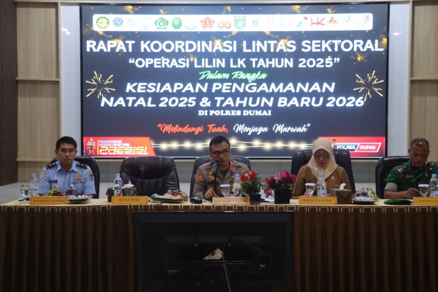 Dumai Gelar Rakor Lintas Sektoral, Siapkan Operasi Lilin Lancang Kuning untuk Natal-Natar