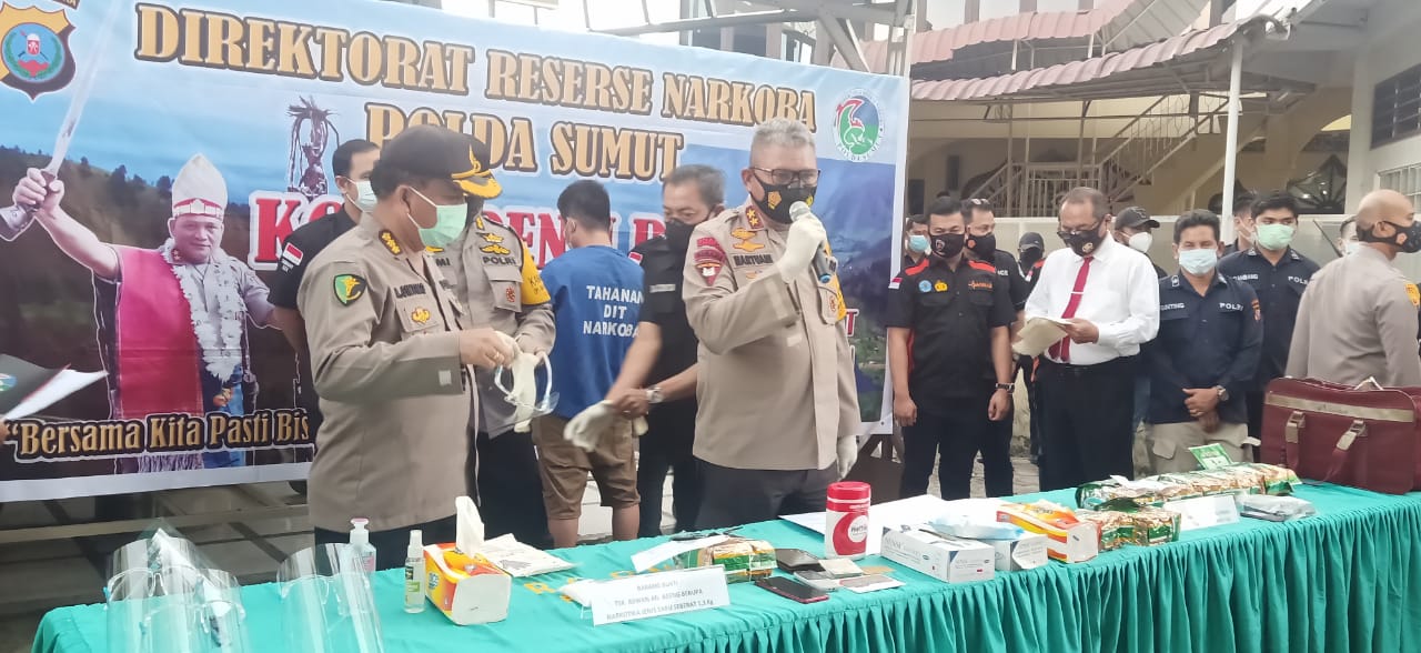 Polda Sumut Ungkap 6275 Kasus Peredaan Narkotika Periode Oktober 2019 Hingga 11 Oktober 2020 
