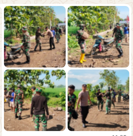 Danramil Pimpin Estafet Batu Percepat Kerja