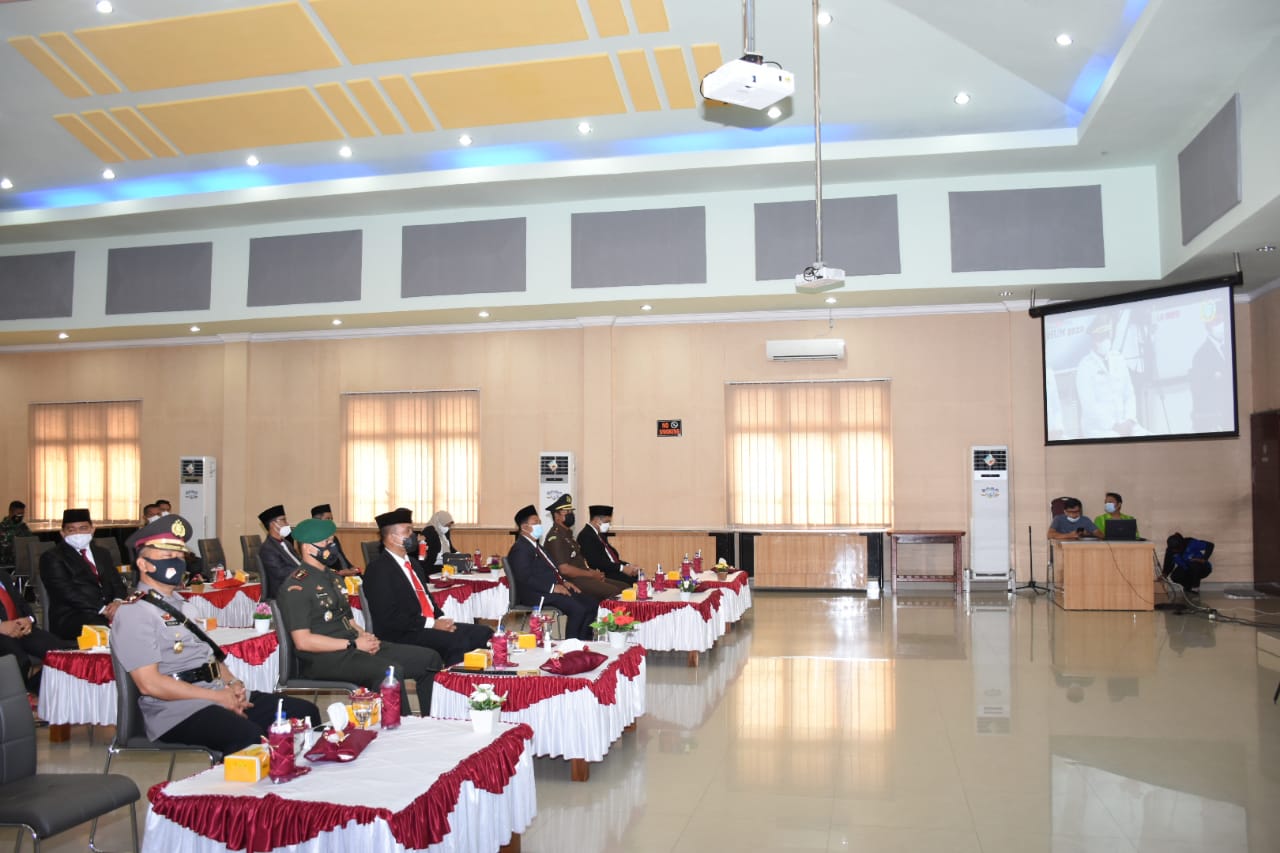 Patuhi Prokes, Pemkab Sergai Saksikan Pelantikan Virtual di 3 Titik