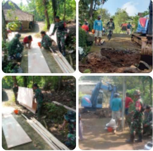 Semangat Gotong Royong TNI dan Warga, Jembatan Perintis Garuda di Sambi Dikebut Pembangunannya