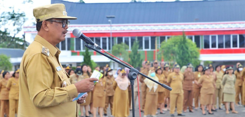 Awali Kerja Tahun 2024, Pemkab Simalungun Gelar Apel Gabungan ASN